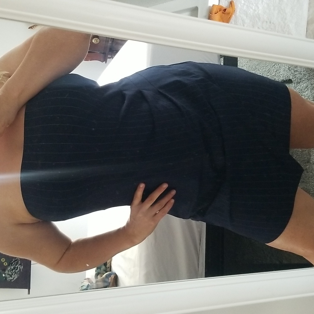 Wild Fable Navy Pinstripe Strappess Tube Dress Target